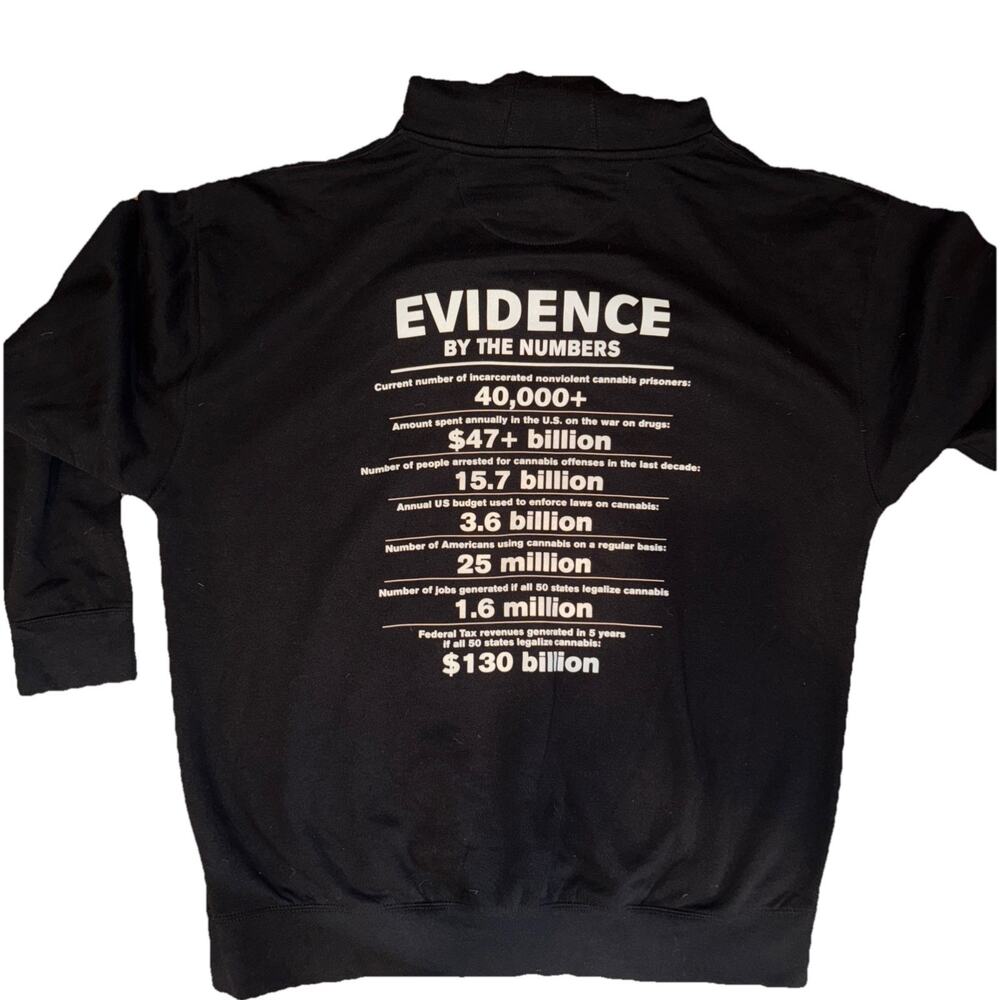NWOT EVIDENCE by the numbers Cannabis Prisoners Mens Cotton Hoodie Size 3XL
